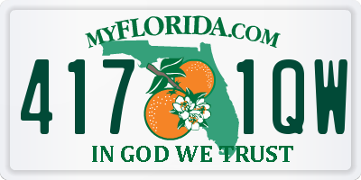 FL license plate 4171QW