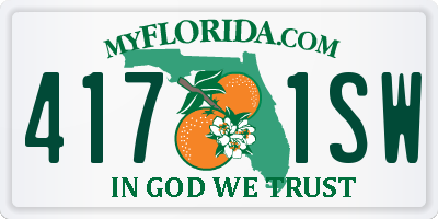 FL license plate 4171SW