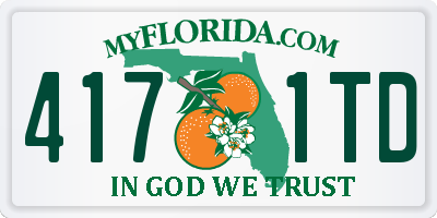 FL license plate 4171TD