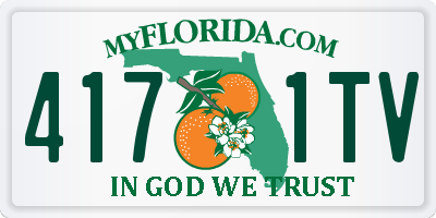 FL license plate 4171TV
