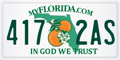 FL license plate 4172AS