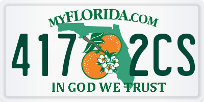 FL license plate 4172CS
