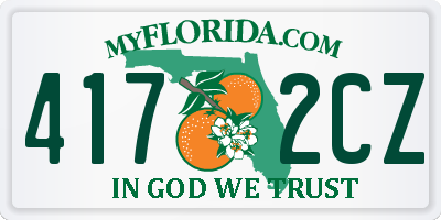 FL license plate 4172CZ