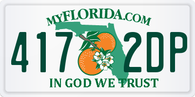 FL license plate 4172DP