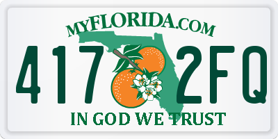FL license plate 4172FQ