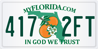 FL license plate 4172FT