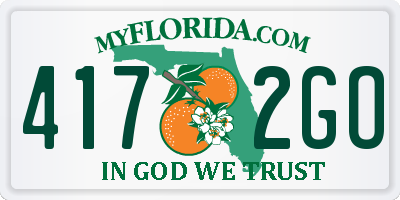 FL license plate 4172GO