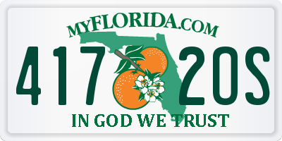 FL license plate 4172OS