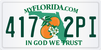 FL license plate 4172PI