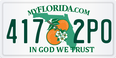 FL license plate 4172PO