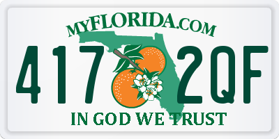 FL license plate 4172QF