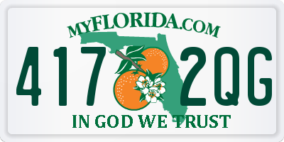 FL license plate 4172QG
