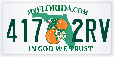 FL license plate 4172RV