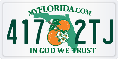 FL license plate 4172TJ