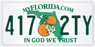 FL license plate 4172TY