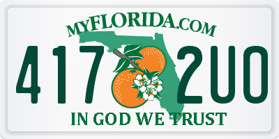 FL license plate 4172UO