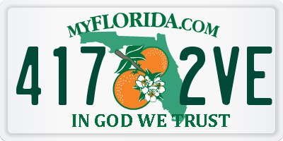 FL license plate 4172VE