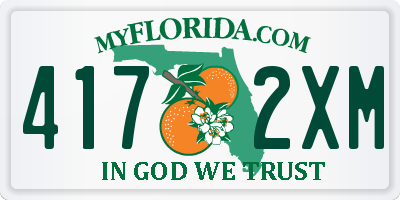 FL license plate 4172XM