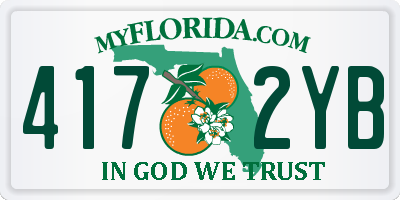 FL license plate 4172YB