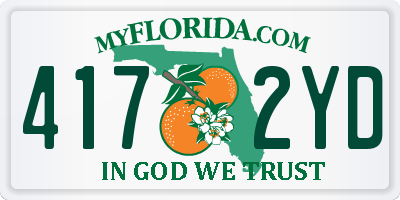FL license plate 4172YD
