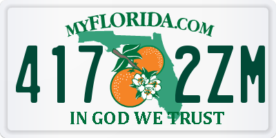 FL license plate 4172ZM