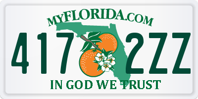 FL license plate 4172ZZ