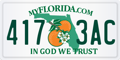 FL license plate 4173AC