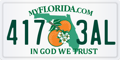 FL license plate 4173AL