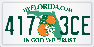 FL license plate 4173CE