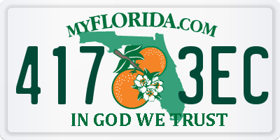 FL license plate 4173EC
