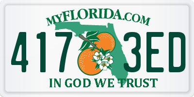 FL license plate 4173ED