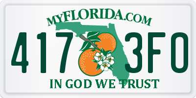 FL license plate 4173FO