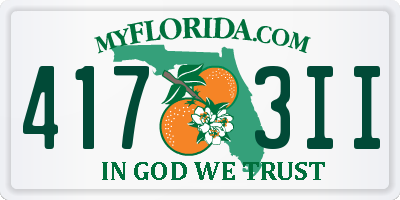 FL license plate 4173II