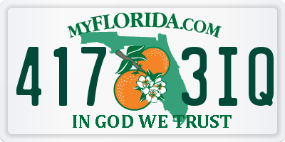 FL license plate 4173IQ