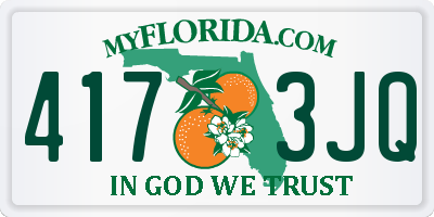 FL license plate 4173JQ