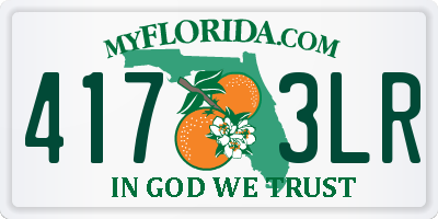 FL license plate 4173LR