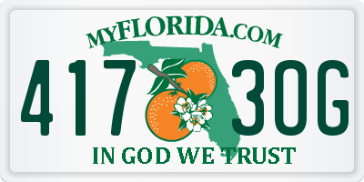 FL license plate 4173OG
