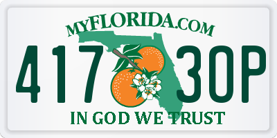 FL license plate 4173OP