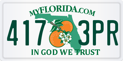 FL license plate 4173PR
