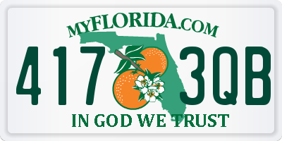 FL license plate 4173QB