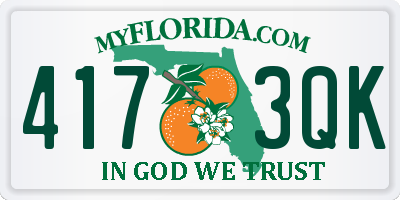 FL license plate 4173QK