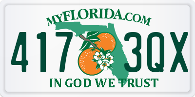 FL license plate 4173QX