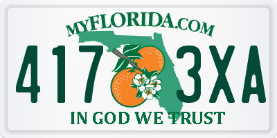 FL license plate 4173XA