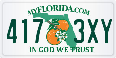 FL license plate 4173XY