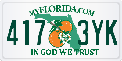 FL license plate 4173YK