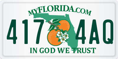 FL license plate 4174AQ