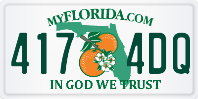 FL license plate 4174DQ