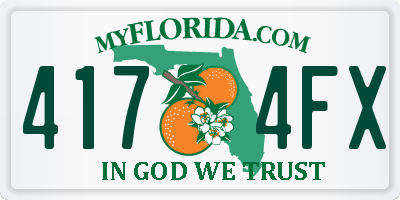 FL license plate 4174FX