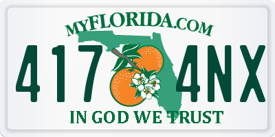 FL license plate 4174NX