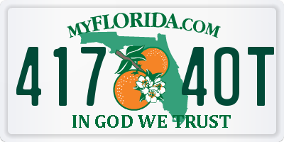 FL license plate 4174OT
